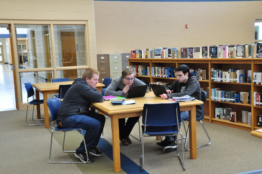Students in Crivitz High School Library