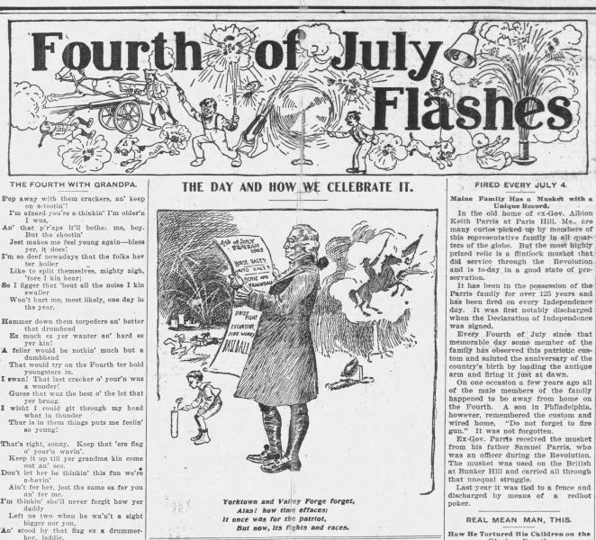 Fourth of July Flashes, 1904 article in Darlington Democrat