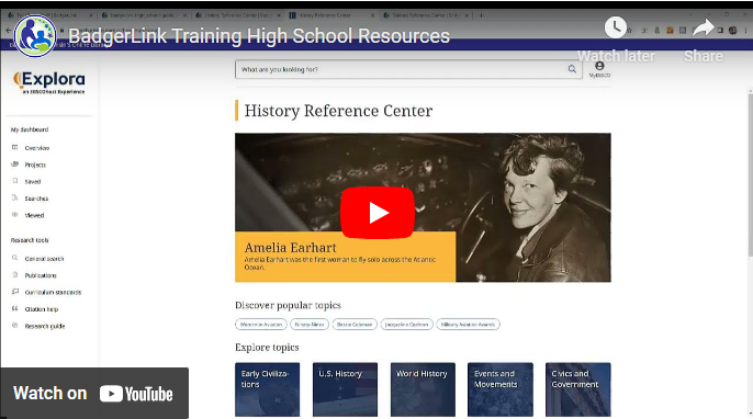 Screenshot of High School Resources video