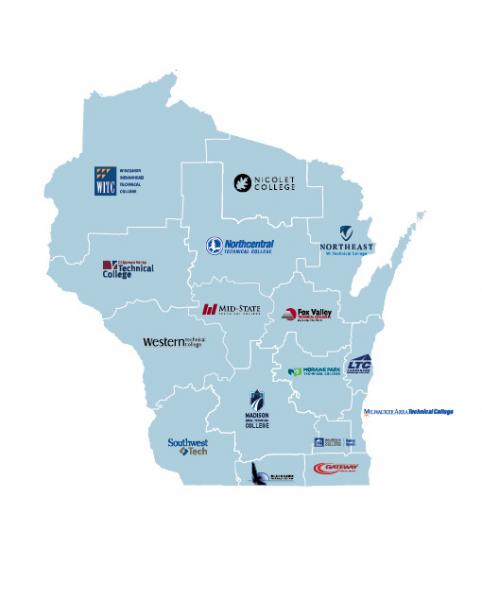 Wisconsin Technical College System Map