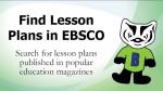 Find Lesson Plans in EBSCO