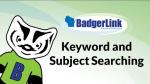 Keyword and Subject Searching in EBSCO