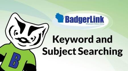 Keyword and Subject Searching in EBSCO