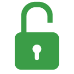 Unlocked padlock.