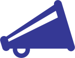 dark blue megaphone