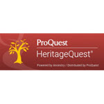 HeritageQuest logo red background with yellow tree