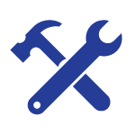 Wrench and hammer.