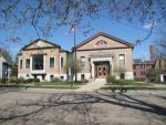 Edgerton Public Library building with blue sky above