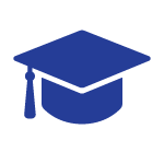 blue graduation cap