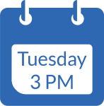 Class and Office Hours are held on the last Tuesday of the month at 3PM